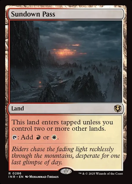 Sundown Pass, Magic card INR 286 — Innistrad Remastered set