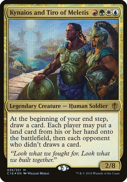 Kynaios et Tiro de Mélétis, carte Magic OC16 36 — extension Commander 2016 Oversized