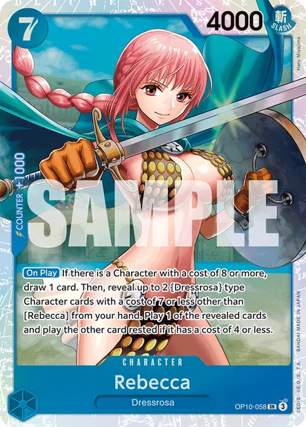 Rebecca, One Piece card OP10-058 — ROYAL BLOOD set
