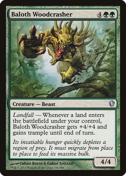 Baloth Woodcrasher, Magic card C13 136 — Commander 2013 set