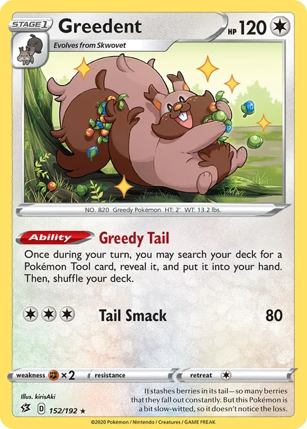 Greedent, Pokémon card RCL 152 — Rebel Clash set