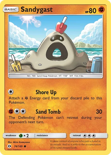 Sandygast, Pokémon card SUM 74 — Sun & Moon set