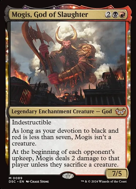Mogis, God of Slaughter, Magic card DSC 89 — Duskmourn: House of Horror Commander set