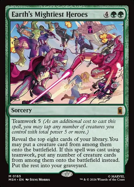 Earth's Mightiest Heroes, Magic card MSH 165 — Marvel Super Heroes set