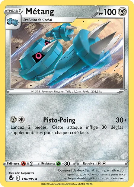 Métang, carte Pokémon SIT 118 — extension Tempête Argentée