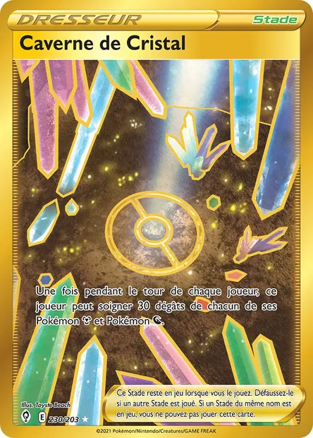 Caverne de Cristal, carte Pokémon EVS 230 — extension Évolution Céleste