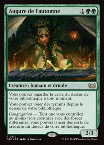 Augure de l'automne, carte Magic DSC 171 — extension Duskmourn: House of Horror Commander