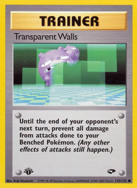 Transparent Walls, Pokémon card GC 125 — Gym Challenge set