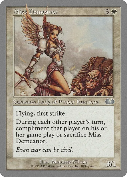 Miss Demeanor, carte Magic UGL 10 — extension Unglued