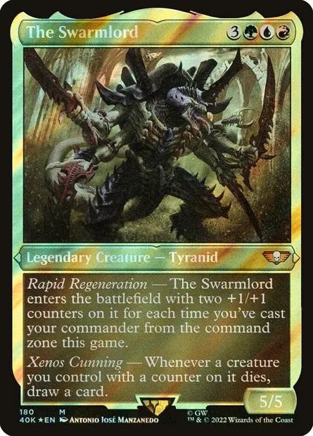 The Swarmlord, Magic card 40K 180 — Warhammer 40,000 Commander set