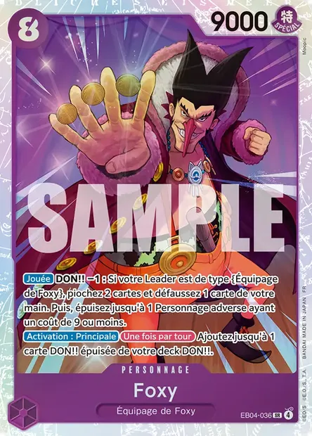Foxy, carte One Piece EB04-036 — extension EGGHEAD CRISIS