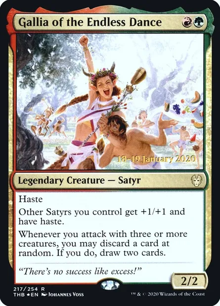 Galléa de la danse perpétuelle, carte Magic PTHB 217s — extension Theros Beyond Death Promos