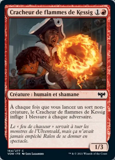 Cracheur de flammes de Kessig, carte Magic VOW 164 — extension Innistrad : noce écarlate