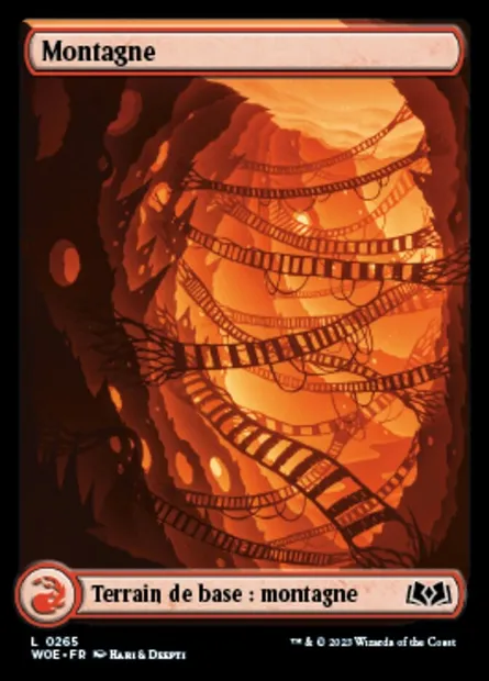 Montagne, carte Magic WOE 265 — extension Wilds of Eldraine