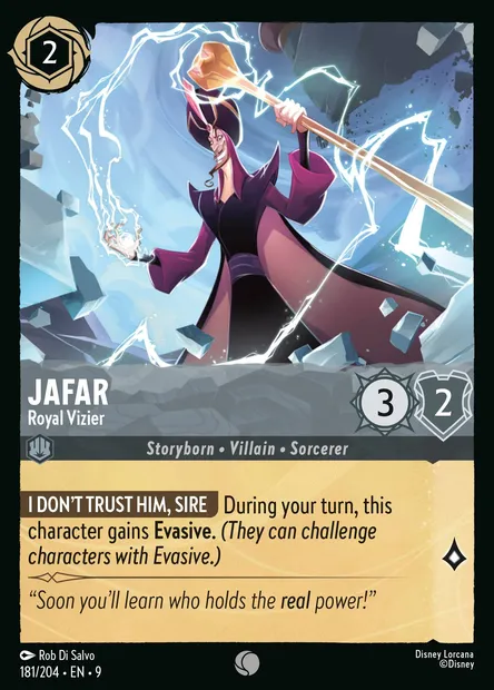 Jafar - Royal Vizier, Disney Lorcana card CH9-181 — Fabled set