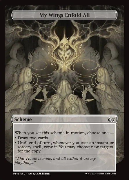 My Wings Enfold All, Magic card DSC 348 — Duskmourn: House of Horror Commander set
