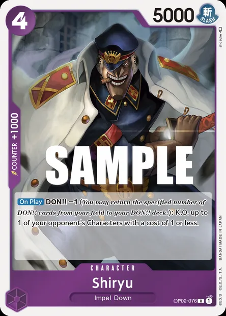 Shiliew, carte One Piece OP02-076 — extension PARAMOUNT WAR