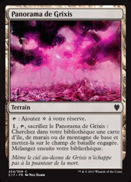 Panorama de Grixis, carte Magic C17 254 — extension Commander 2017