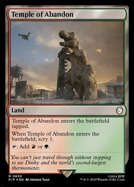 Temple de l'abandon, carte Magic PIP 830 — extension Fallout