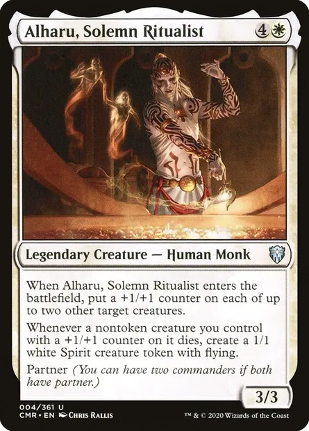 Alharu, Solemn Ritualist, Magic card CMR 4 — Commander Legends set