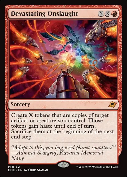 Devastating Onslaught, Magic card EOE 132 — Edge of Eternities set