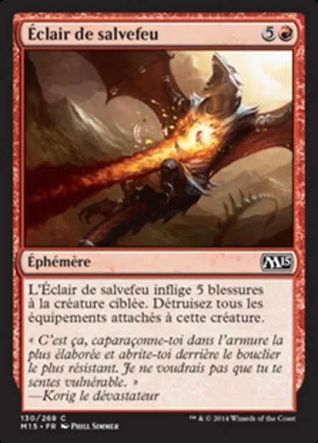 Éclair de salvefeu, carte Magic M15 130 — extension Magic 2015