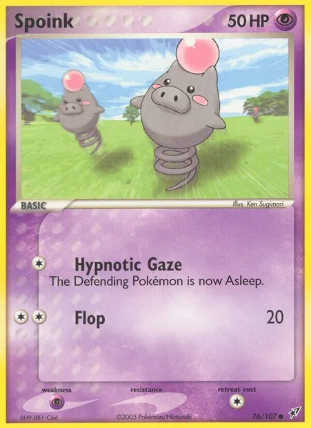 Spoink, Pokémon card DX 76 — Deoxys set