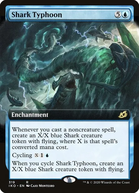Typhon de requins, carte Magic IKO 319 — extension Ikoria: Lair of Behemoths