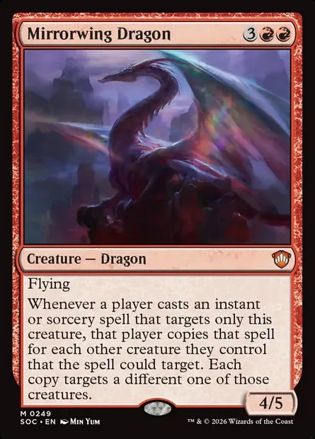 Mirrorwing Dragon, Magic card SOC 249 — Secrets of Strixhaven Commander set