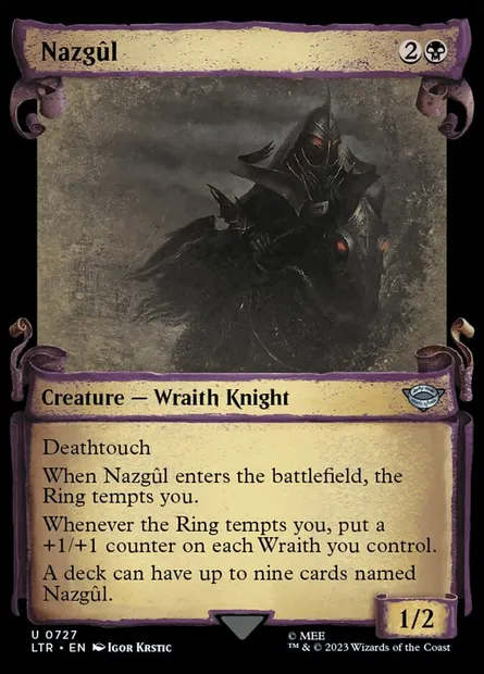 Nazgûl, carte Magic LTR 727 — extension Le Seigneur des Anneaux : chroniques de la Terre du Milieu