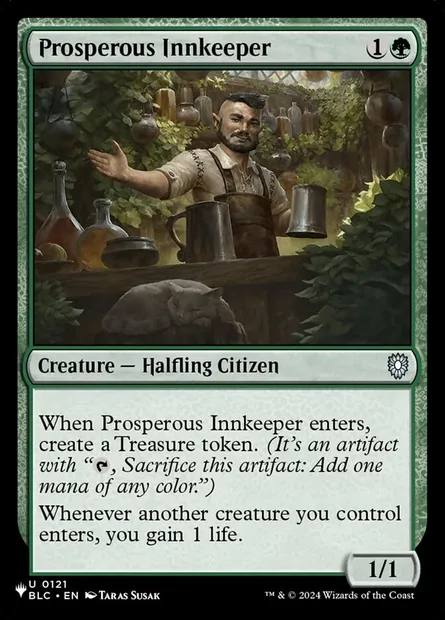 Prosperous Innkeeper, Magic card PLST BLC-121 — The List set