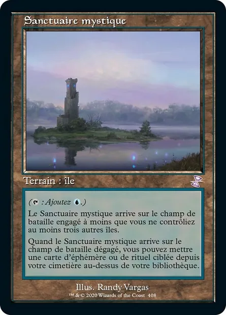 Sanctuaire mystique, carte Magic TSR 408 — extension Spirale Temporelle Remastered