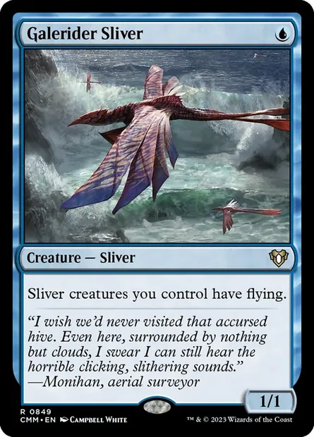 Galerider Sliver, Magic card CMM 849 — Commander Masters set