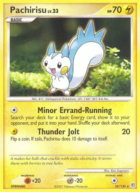 Pachirisu, carte Pokémon DP 35 — extension Diamant & Perle