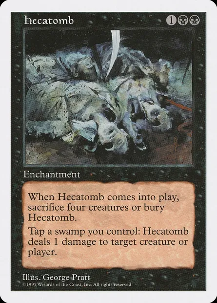 Hecatomb, Magic card 5ED 167 — Fifth Edition set
