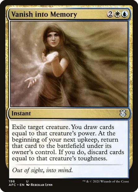 Vanish into Memory, Magic card AFC 196 — Forgotten Realms Commander set
