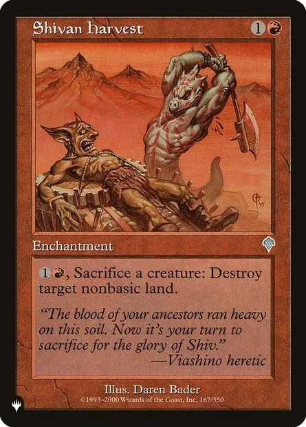 Shivan Harvest, Magic card PLST INV-167 — The List set