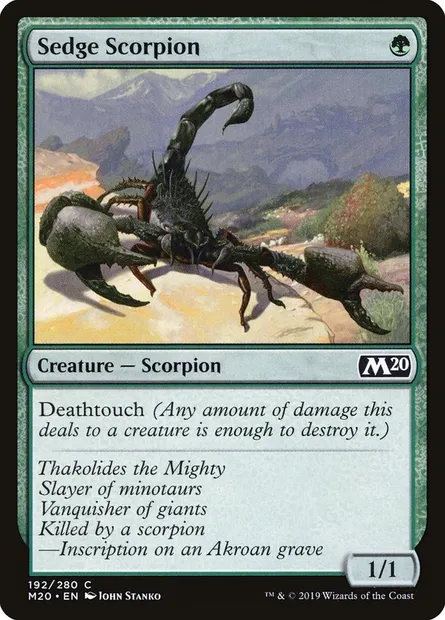 Sedge Scorpion, Magic card M20 192 — Core Set 2020 set