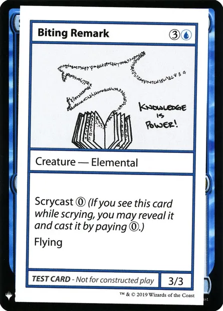 Biting Remark, carte Magic CMB1 17 — extension Mystery Booster Playtest Cards 2019
