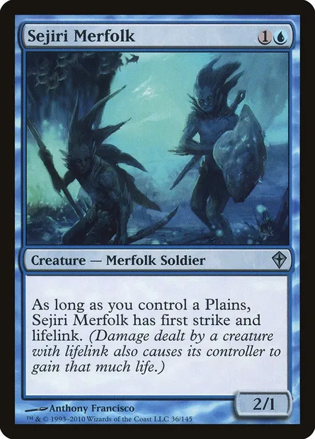 Sejiri Merfolk, Magic card WWK 36 — Worldwake set