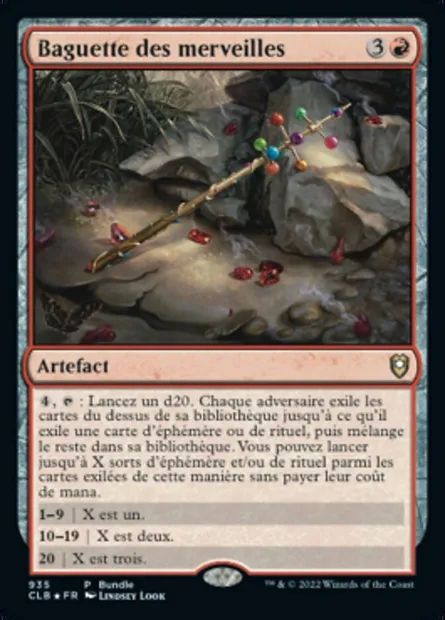 Baguette des merveilles, carte Magic CLB 935 — extension Commander Légendes : la bataille de la Porte de Baldur