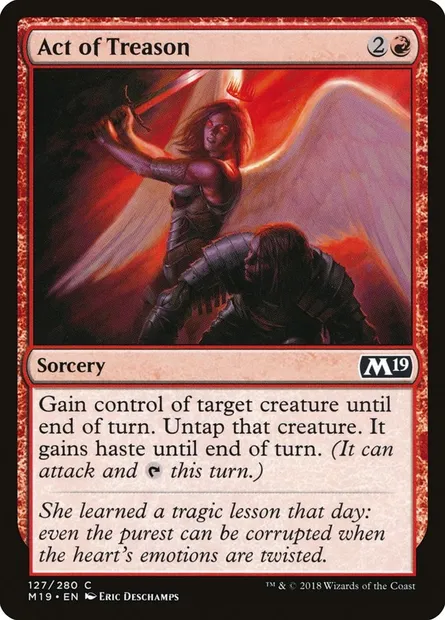 Act of Treason, Magic card M19 127 — Core Set 2019 set