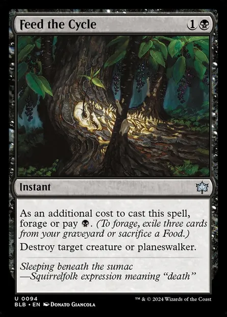 Feed the Cycle, Magic card BLB 94 — Bloomburrow set