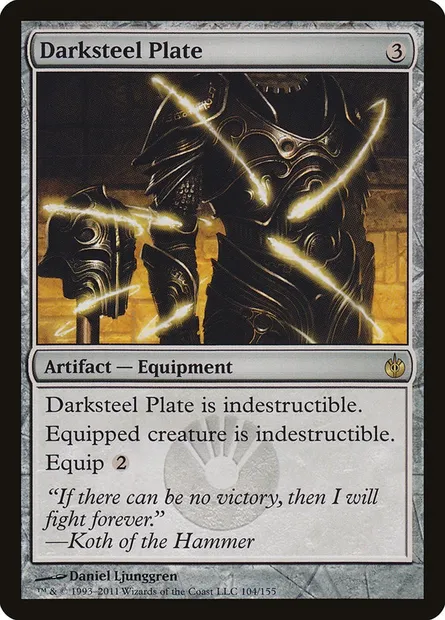 Darksteel Plate, Magic card MBS 104 — Mirrodin Besieged set