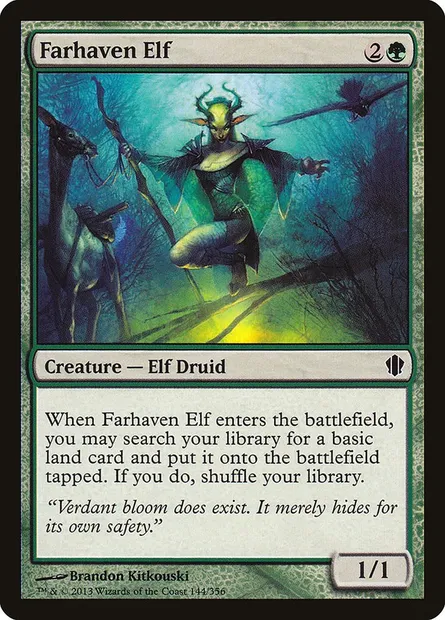 Farhaven Elf, Magic card C13 144 — Commander 2013 set