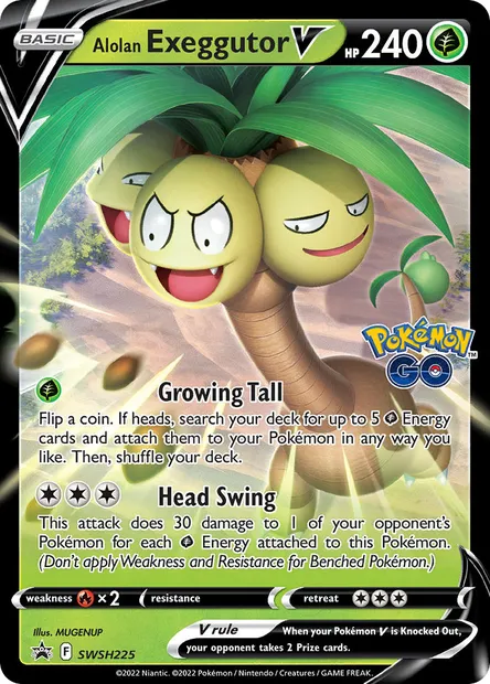 Alolan Exeggutor V, Pokémon card SWSH 225 — SWSH Black Star Promos set