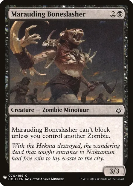 Marauding Boneslasher, Magic card PLST HOU-70 — The List set
