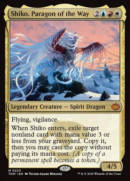 Shiko, Paragon of the Way, Magic card TDM 223 — Tarkir: Dragonstorm set