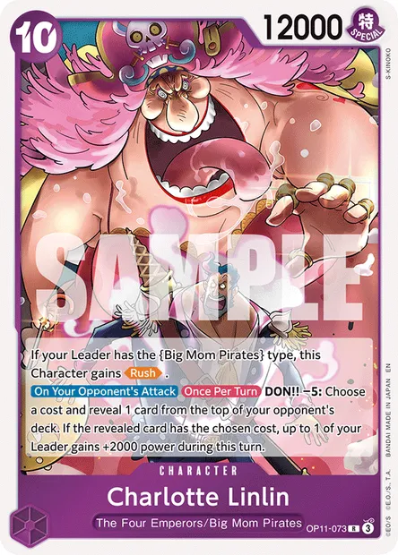 Charlotte Linlin, One Piece card OP11-073 — A FIST OF DIVINE SPEED set