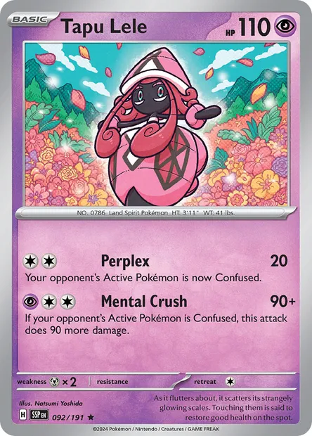 Tapu Lele, Pokémon card SSP 092 — Surging Sparks set